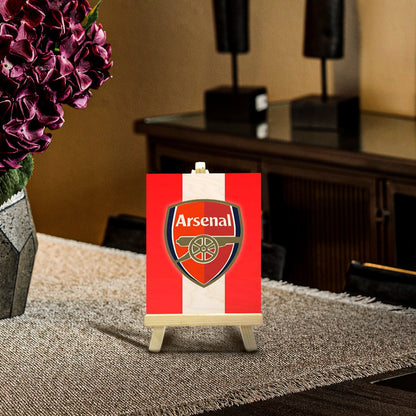 Arsenal Minimalist Wood Print with Stand for Football Fans - Sblossom