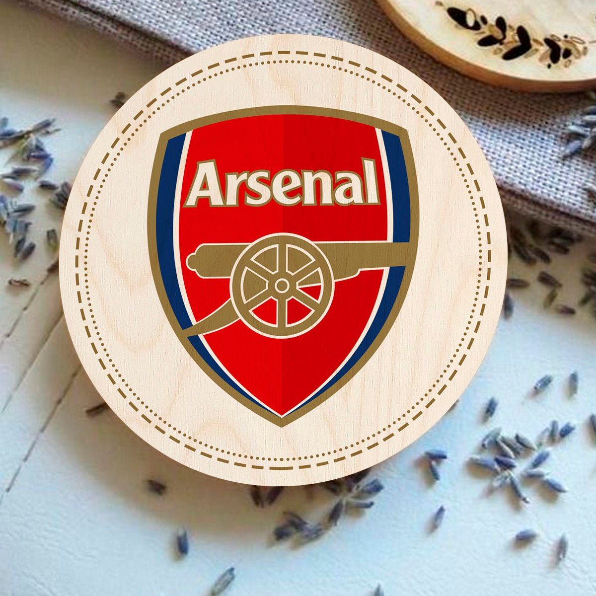 Arsenal Wooden Coaster Set – Round Crest Set of 4 - Sblossom
