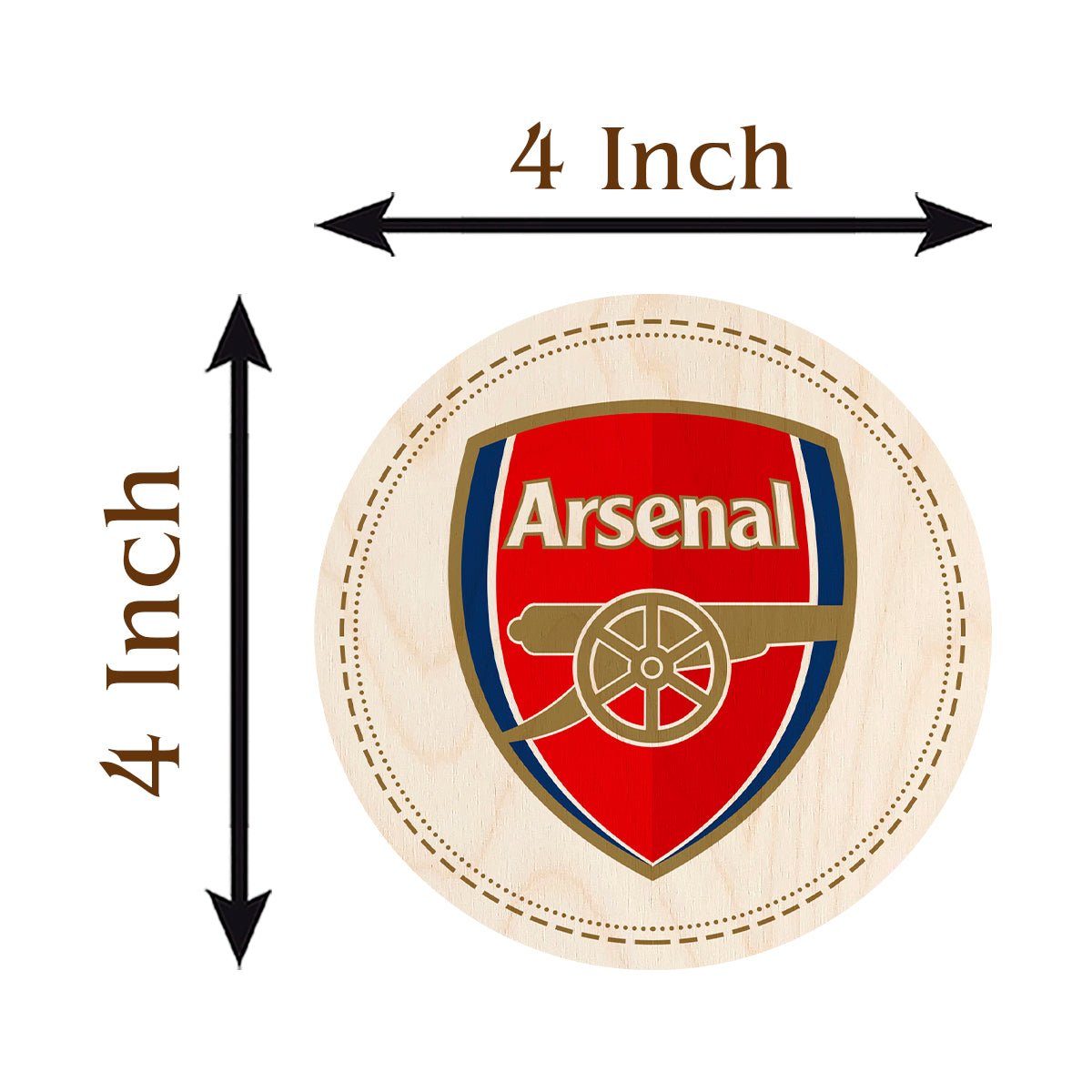 Arsenal Wooden Coaster Set – Round Crest Set of 4 - Sblossom