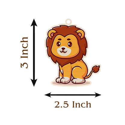 Baby Lion Wooden Keychain – Cute Bag Charm Design - Sblossom