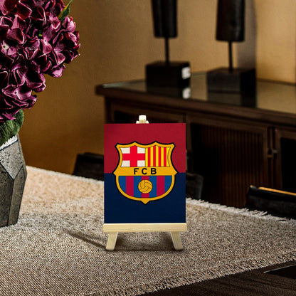 Barcelona Minimalist Wood Print with Stand for Football Fans - Sblossom