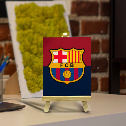 Barcelona Minimalist Wood Print with Stand for Football Fans - Sblossom