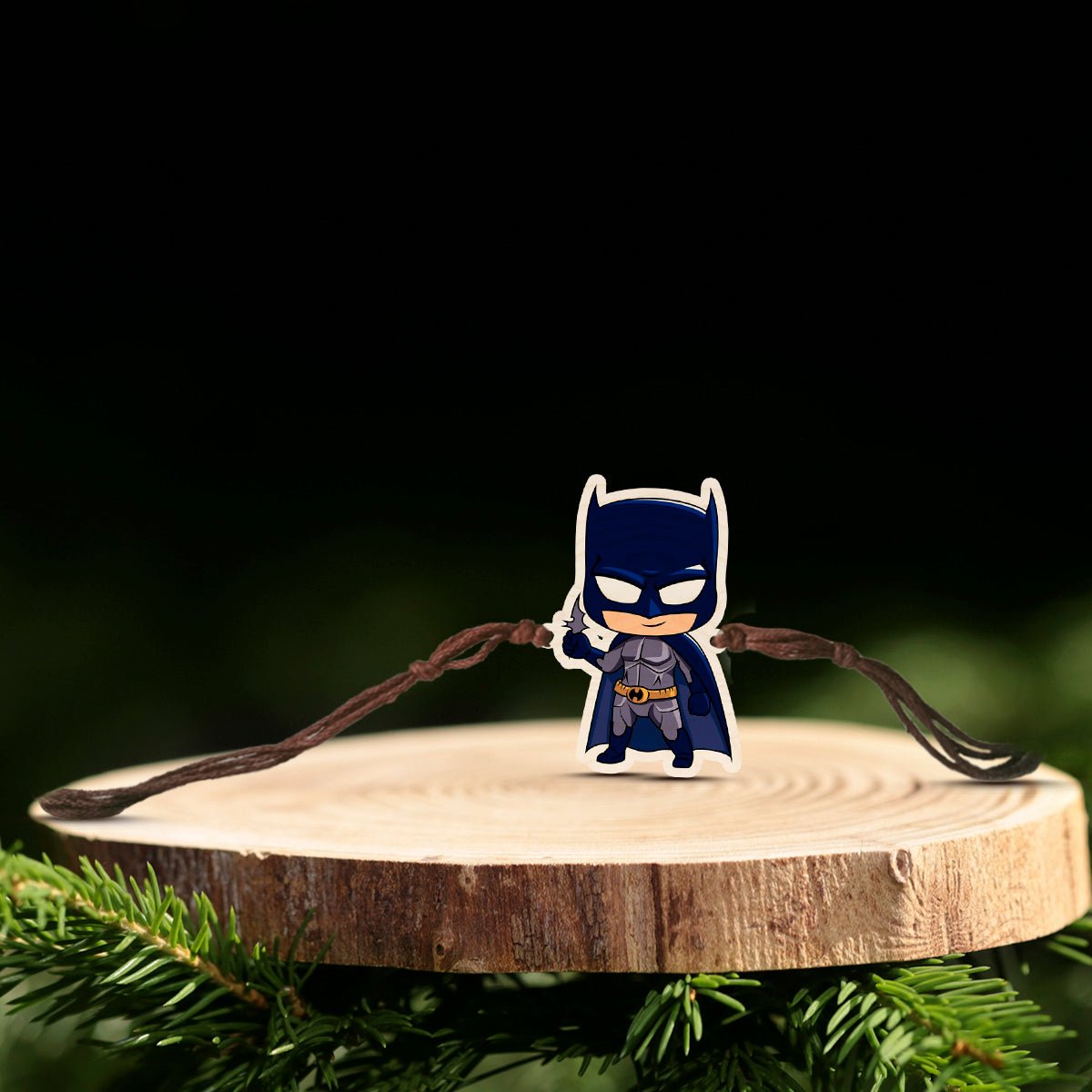 Batman Kids Rakhi in Wood with Superhero Design for Brother - Sblossom