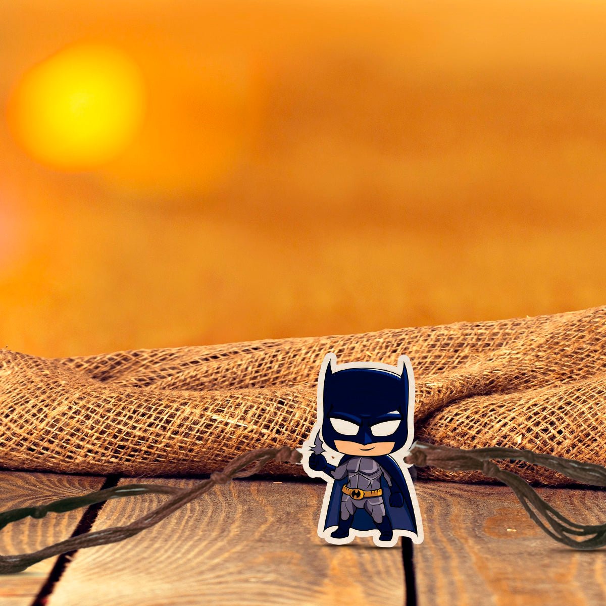 Batman Kids Rakhi in Wood with Superhero Design for Brother - Sblossom