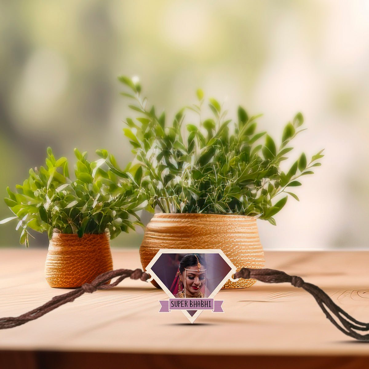 Bhabhi Rakhi with Photo – Super Bhabhi Wooden Lumba - Sblossom