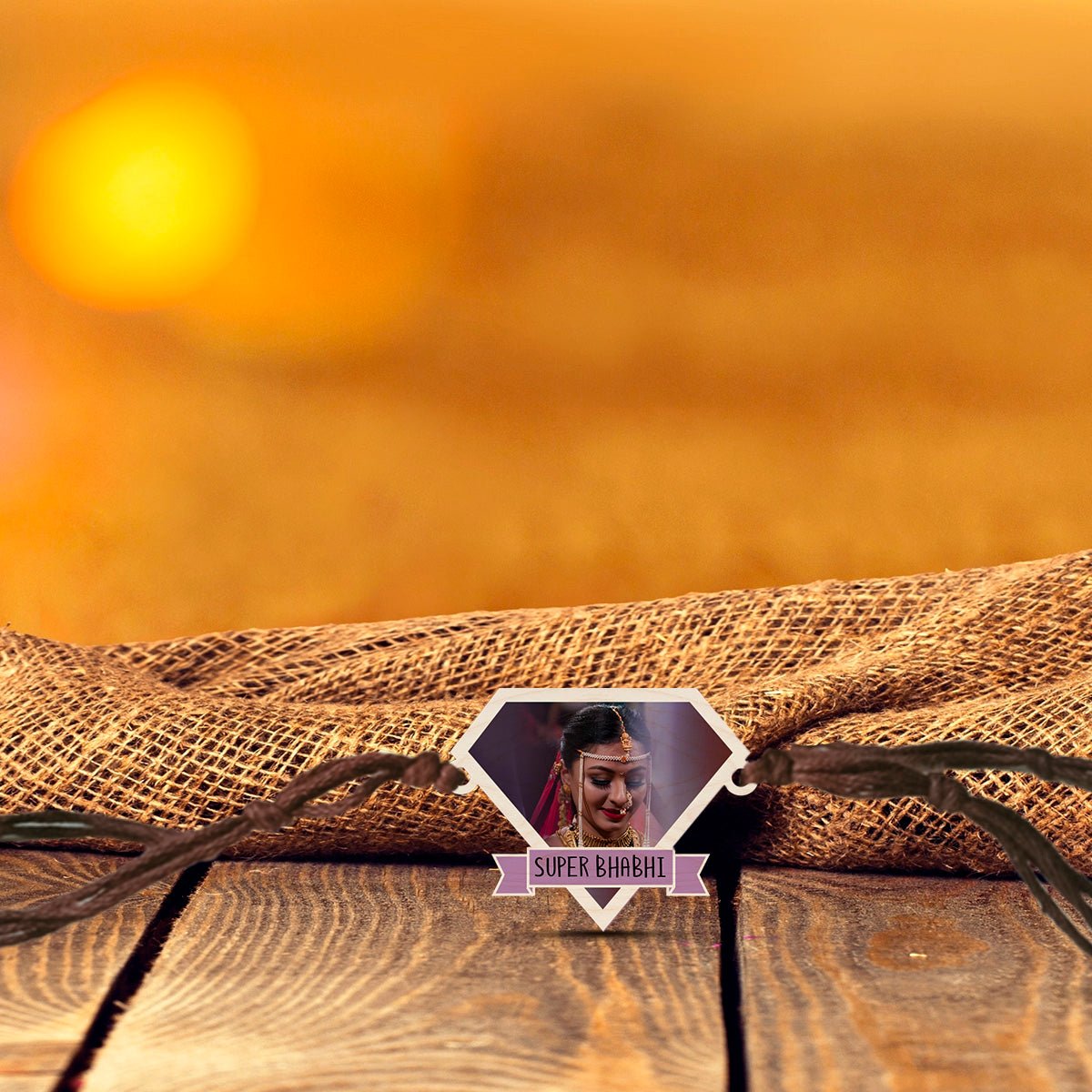 Bhabhi Rakhi with Photo – Super Bhabhi Wooden Lumba - Sblossom