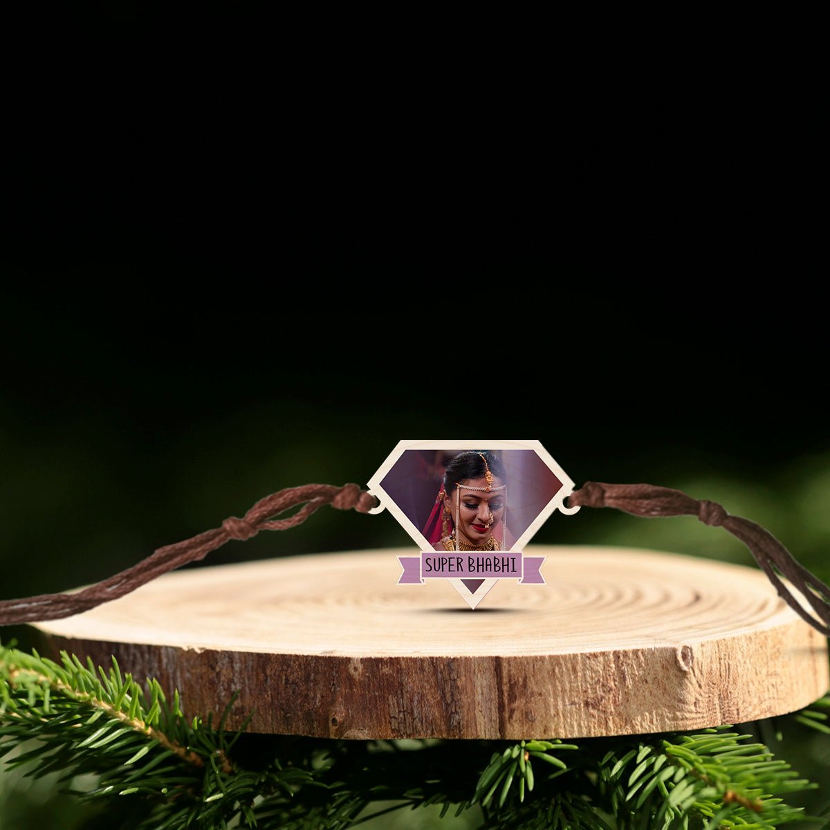 Bhabhi Rakhi with Photo – Super Bhabhi Wooden Lumba - Sblossom