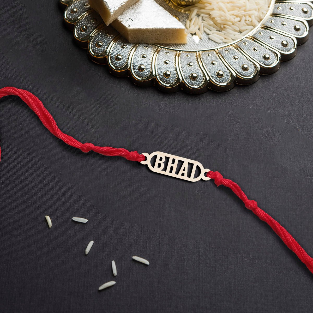 Bhai Rakhi for Brother in Wood with Laser Cut Custom Name Design - Sblossom