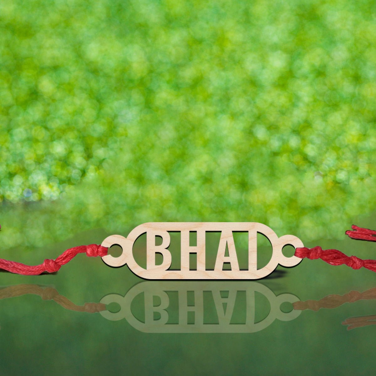 Bhai Rakhi for Brother in Wood with Laser Cut Custom Name Design - Sblossom