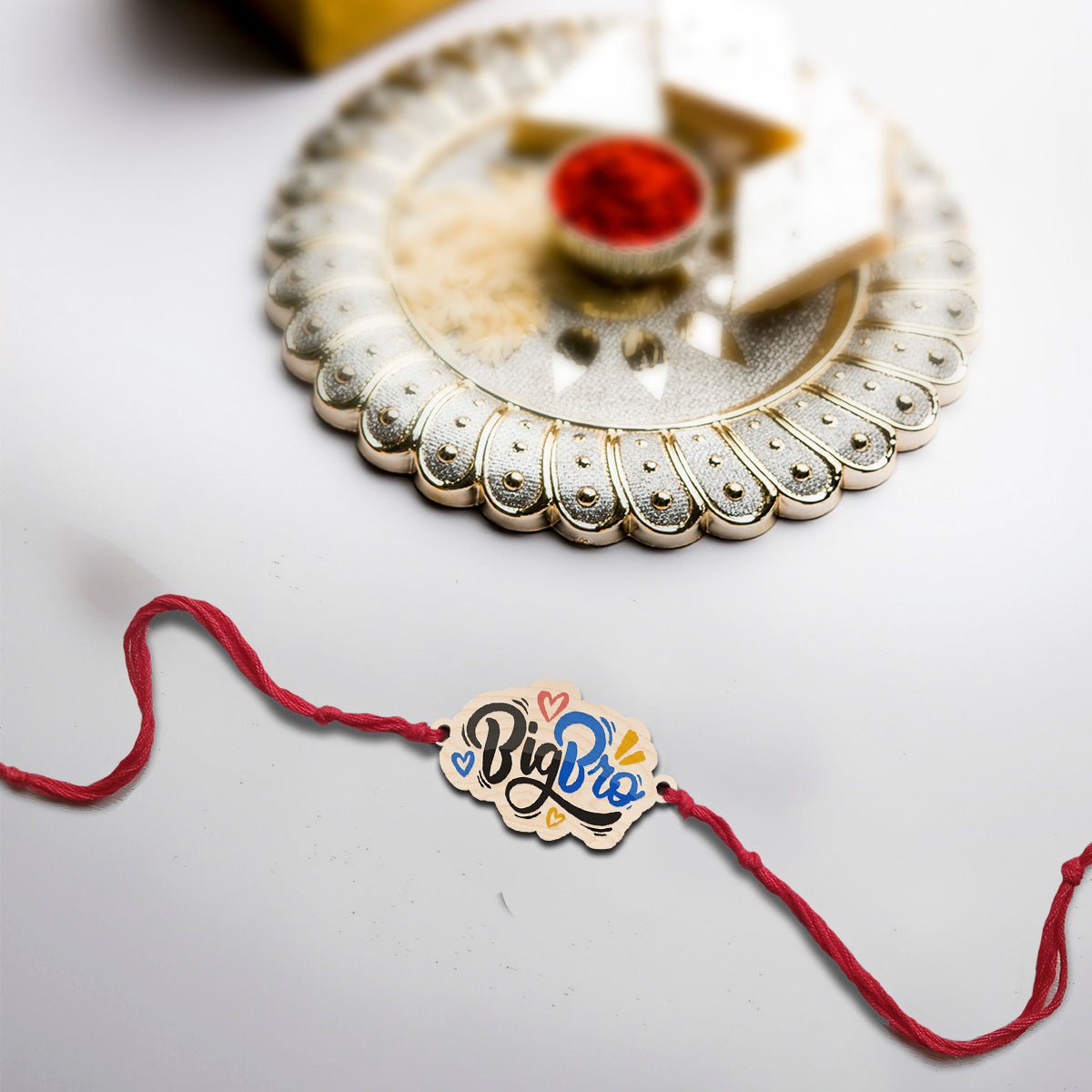 Big Bro Rakhi – Wooden Lettering Design for Elder Brother - Sblossom