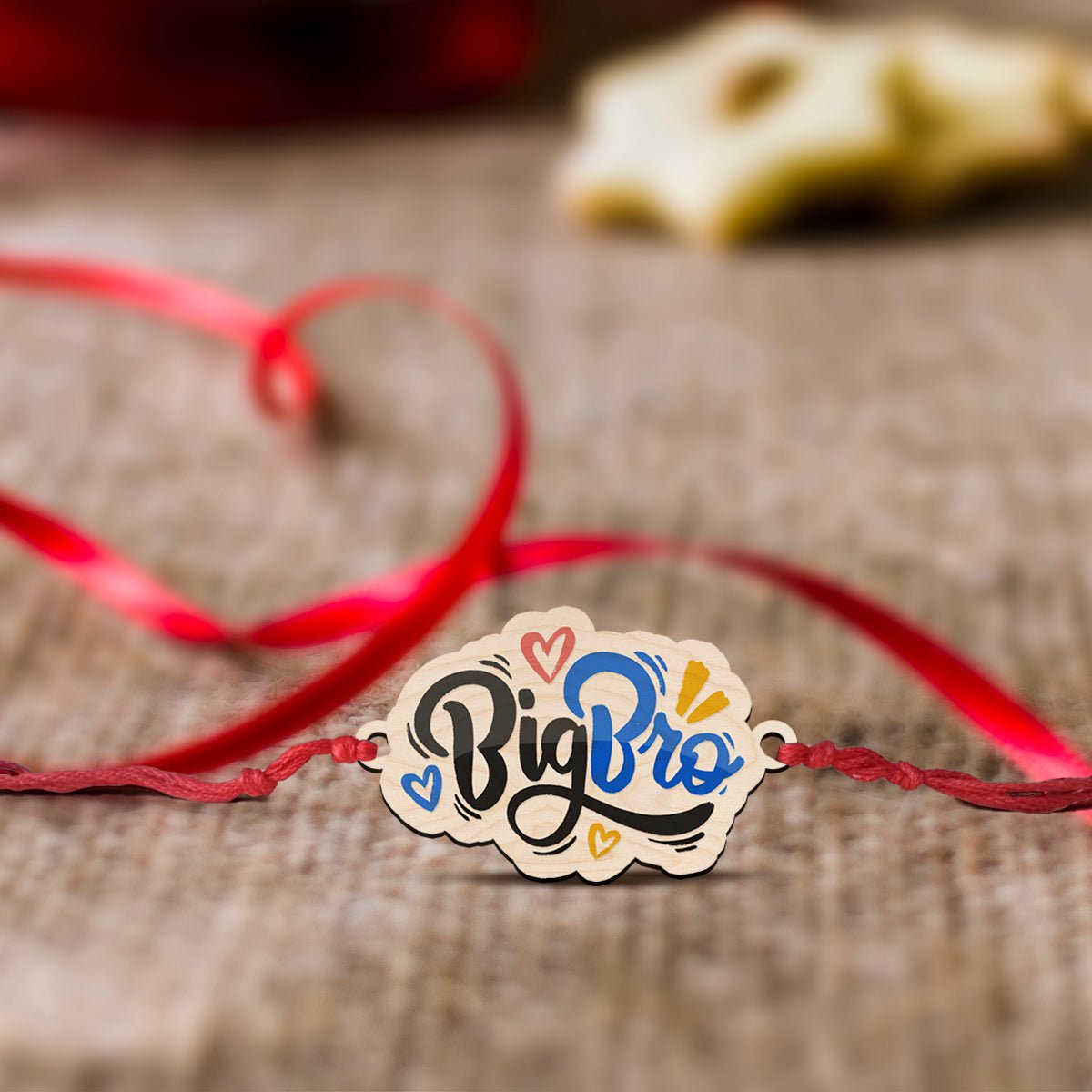 Big Bro Rakhi – Wooden Lettering Design for Elder Brother - Sblossom