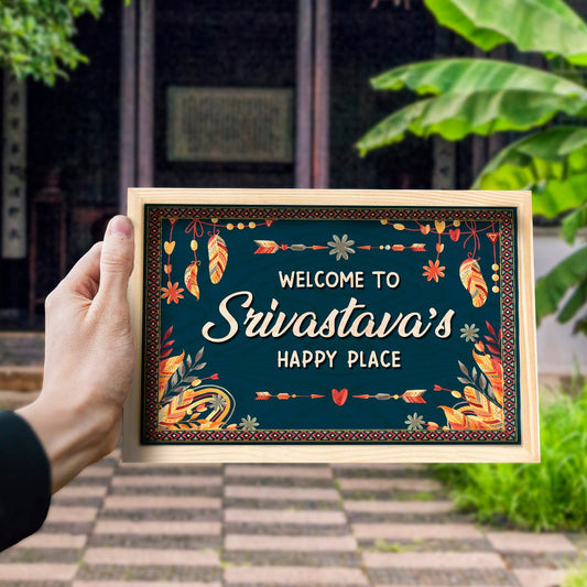 Bohemian Name Plate Design – Tribal Welcome Frame - Sblossom