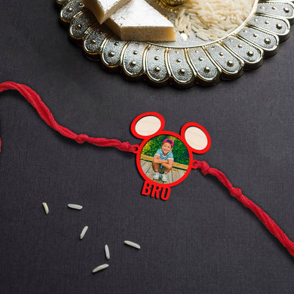Bro Name Rakhi – Wooden Cartoon Design for Brother - Sblossom