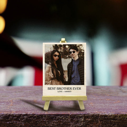 Brother Photo Wood Print with Easel Stand Personalized Decor - Sblossom