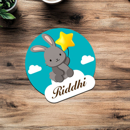Bunny Kids Fridge Magnet – Personalized Wooden Cutout for Nursery - Sblossom