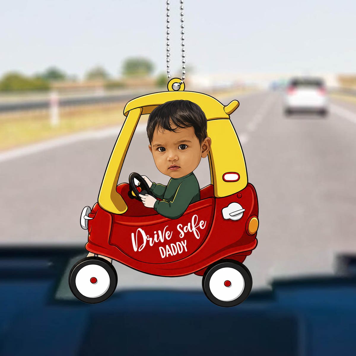 Car Hanging Photo for Dad – Personalized Wood Picture - Sblossom