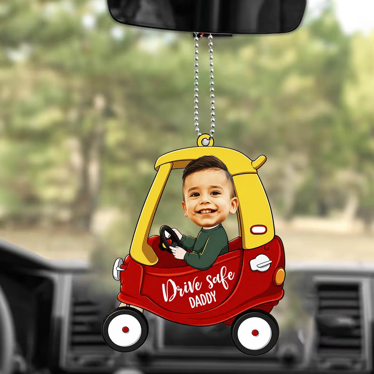 Car Hanging Photo for Dad – Personalized Wood Picture - Sblossom