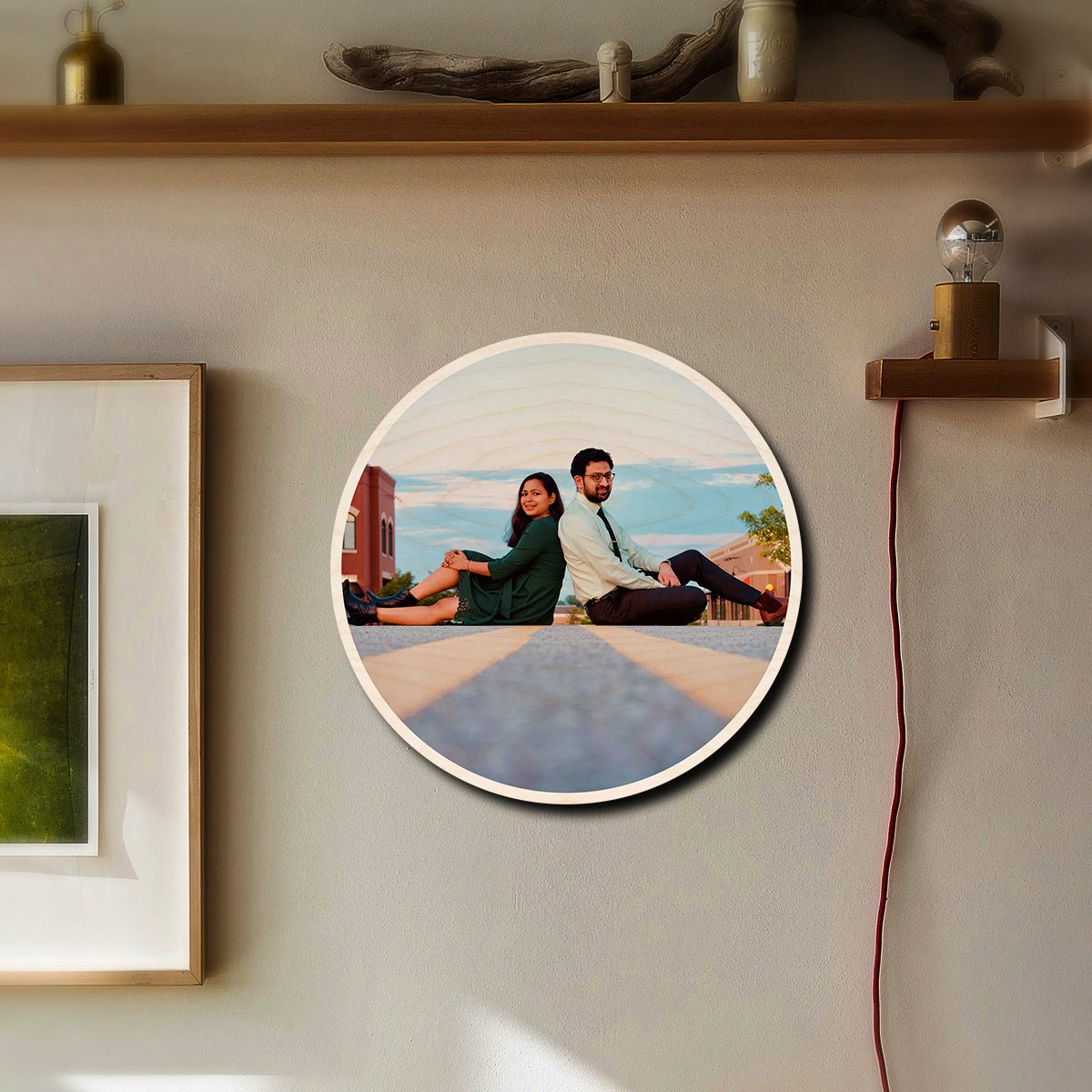 Circle Photo Wood Print – Personalized Round Picture - Sblossom