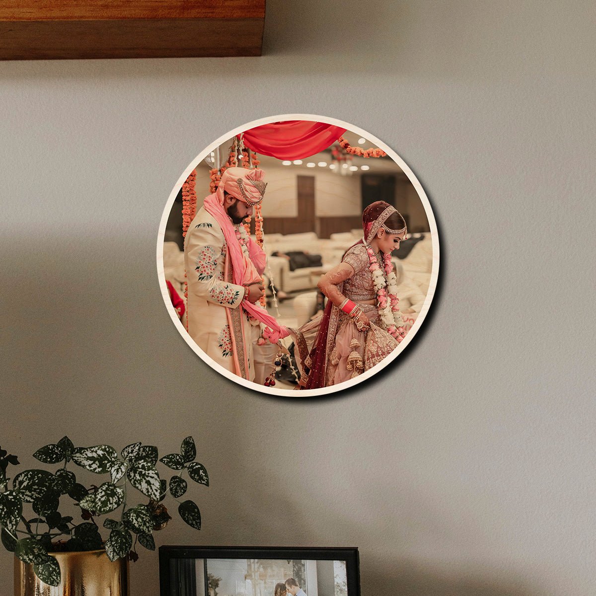 Circle Photo Wood Print – Personalized Round Picture - Sblossom