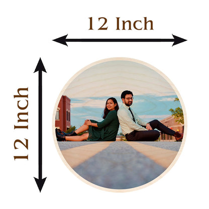 Circle Photo Wood Print – Personalized Round Picture - Sblossom