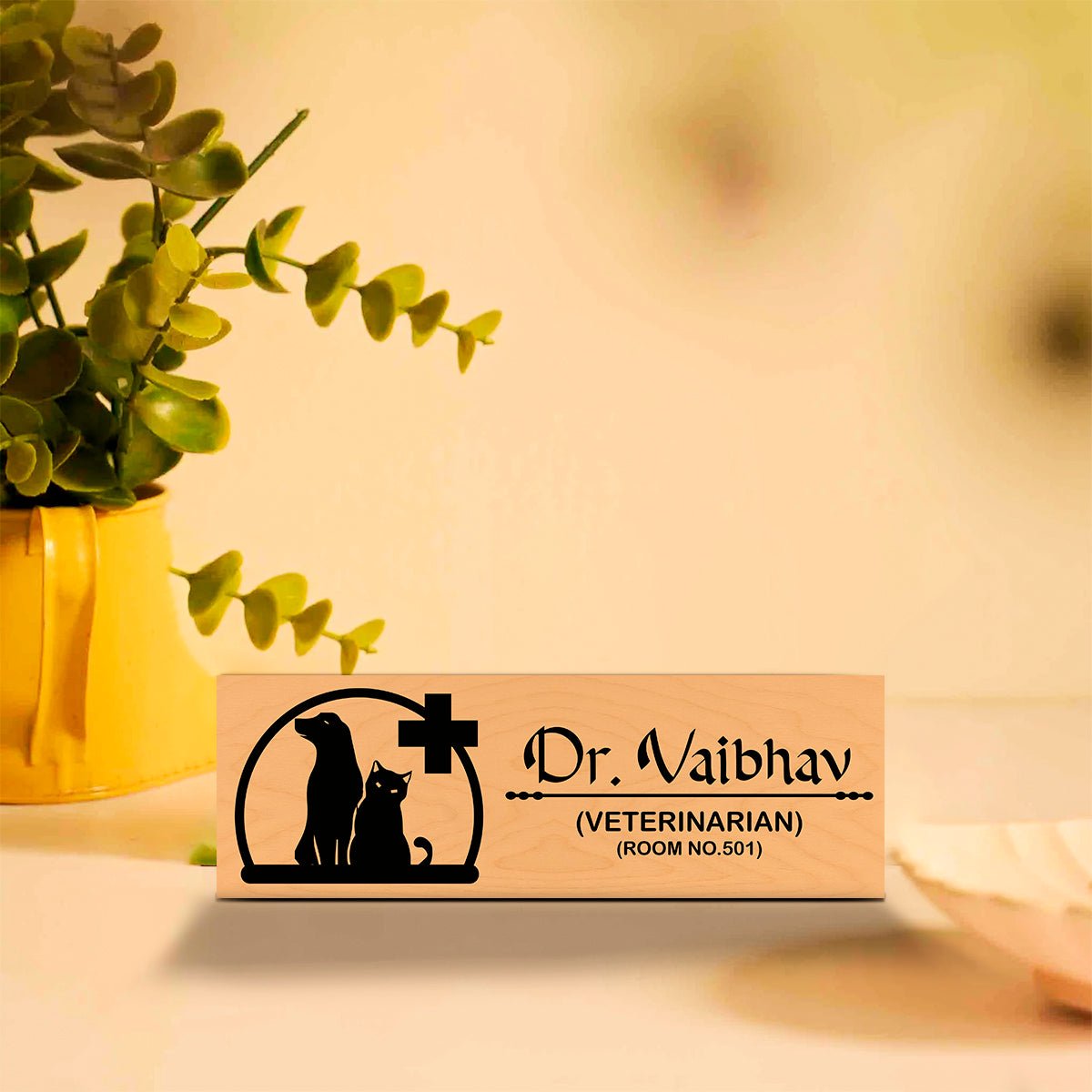 Clinic Name Board Design – Veterinary with Pet Icons - Sblossom