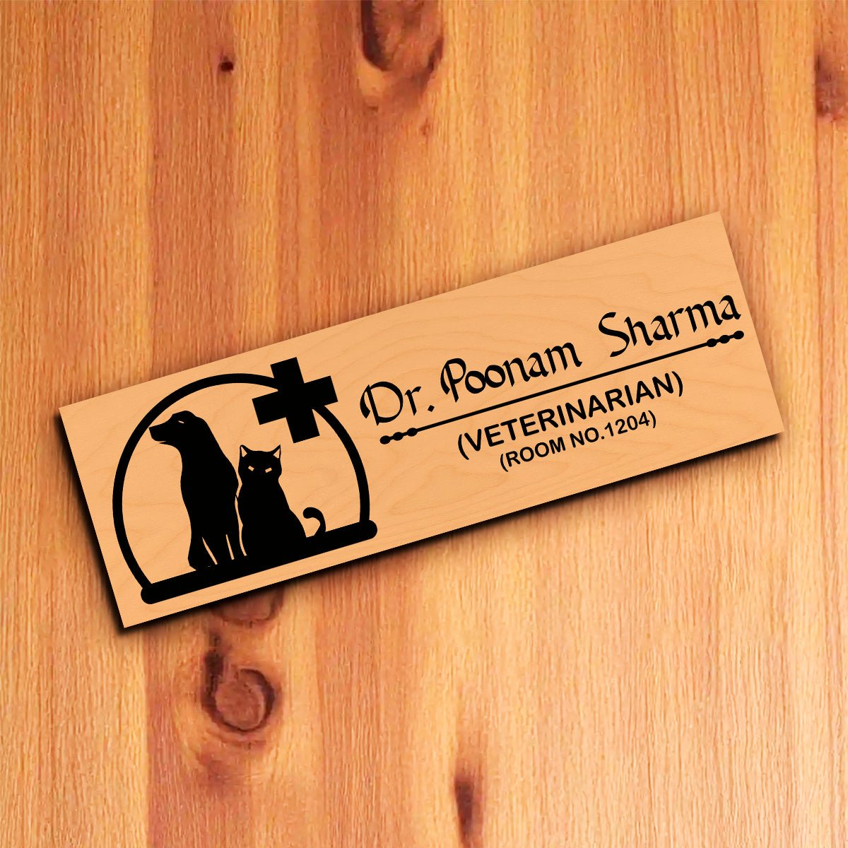 Clinic Name Board Design – Veterinary with Pet Icons - Sblossom
