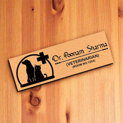 Clinic Name Board Design – Veterinary with Pet Icons - Sblossom