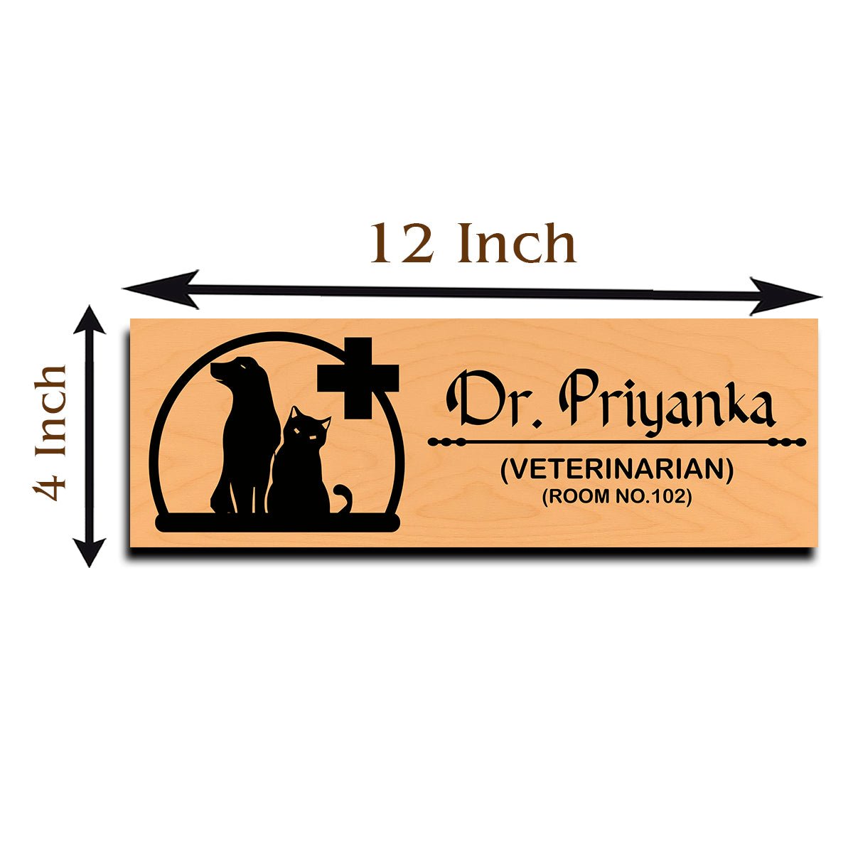 Clinic Name Board Design – Veterinary with Pet Icons - Sblossom