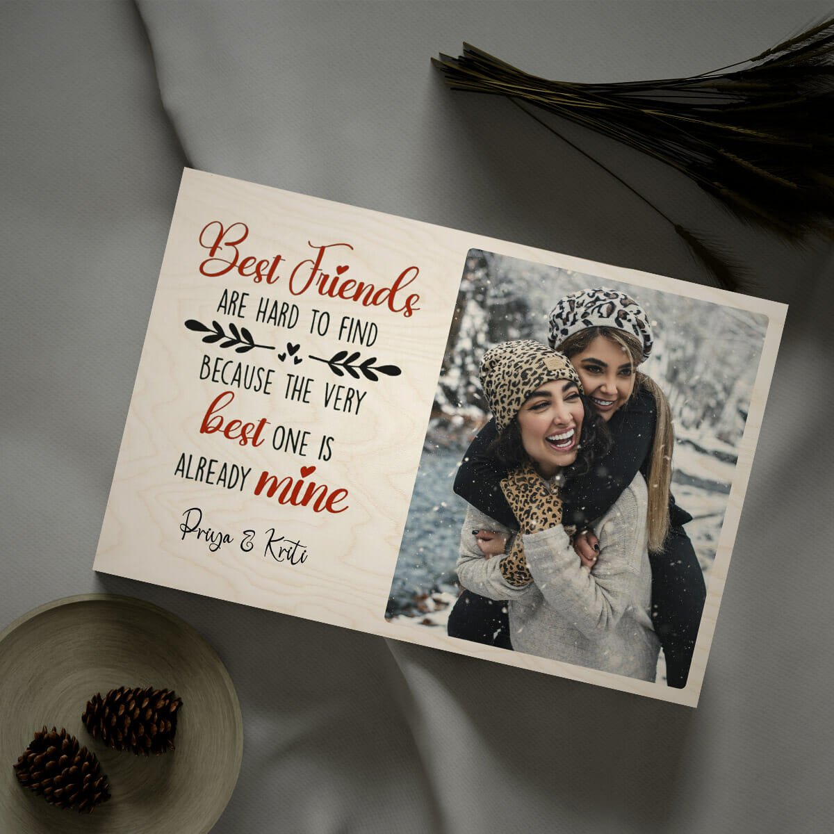 Close Friend Wood Print – Personalized Photo Keepsake - Sblossom