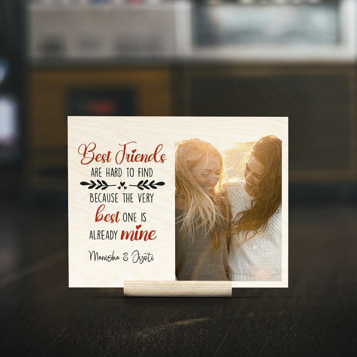 Close Friend Wood Print – Personalized Photo Keepsake - Sblossom