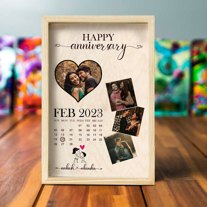 Collage Picture Frame in Wood – Personalized Photo Layout - Sblossom
