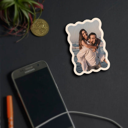 Compact Photo Fridge Magnet – Wooden Custom Picture - Sblossom