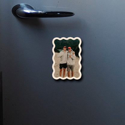 Compact Photo Fridge Magnet – Wooden Custom Picture - Sblossom