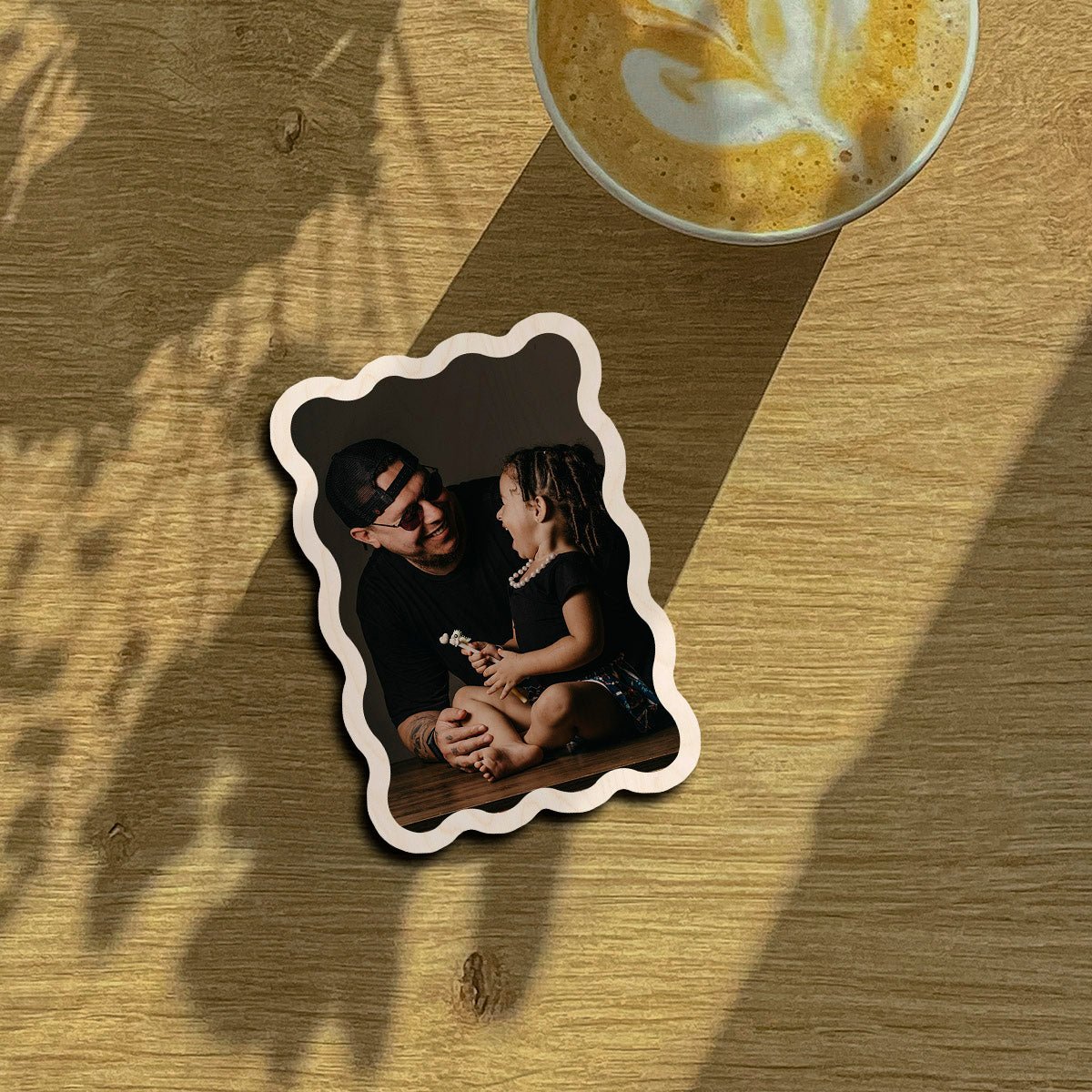 Compact Photo Fridge Magnet – Wooden Custom Picture - Sblossom