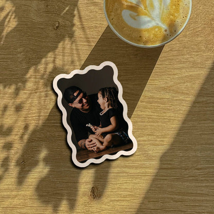 Compact Photo Fridge Magnet – Wooden Custom Picture - Sblossom