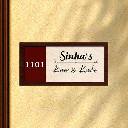Contemporary Name Plate Design for Door - Sblossom