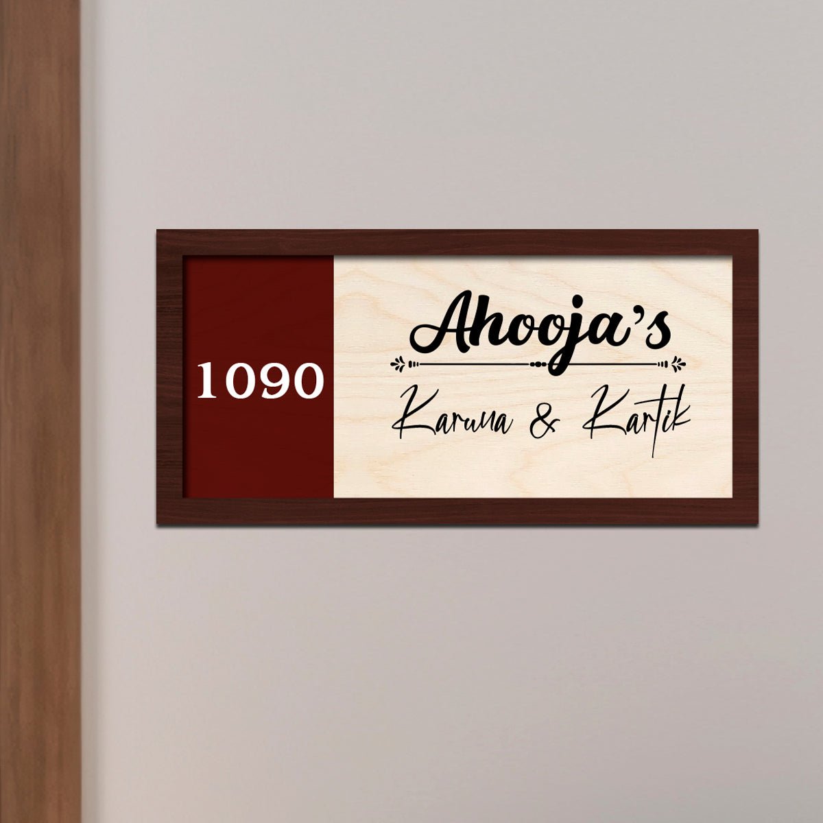 Contemporary Name Plate Design for Door - Sblossom