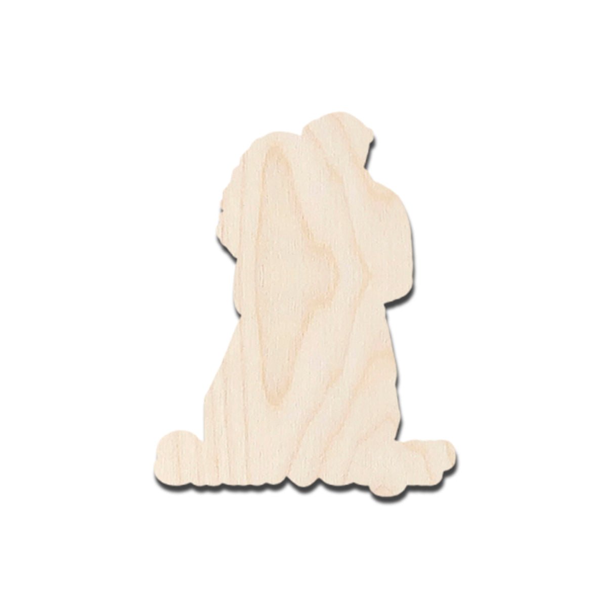 Couple Cutout Wood Print with Pine Stand and Personalized Names - Sblossom