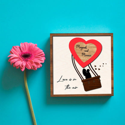 Couple Name Sign in Wood with Personalized Anniversary Design - Sblossom