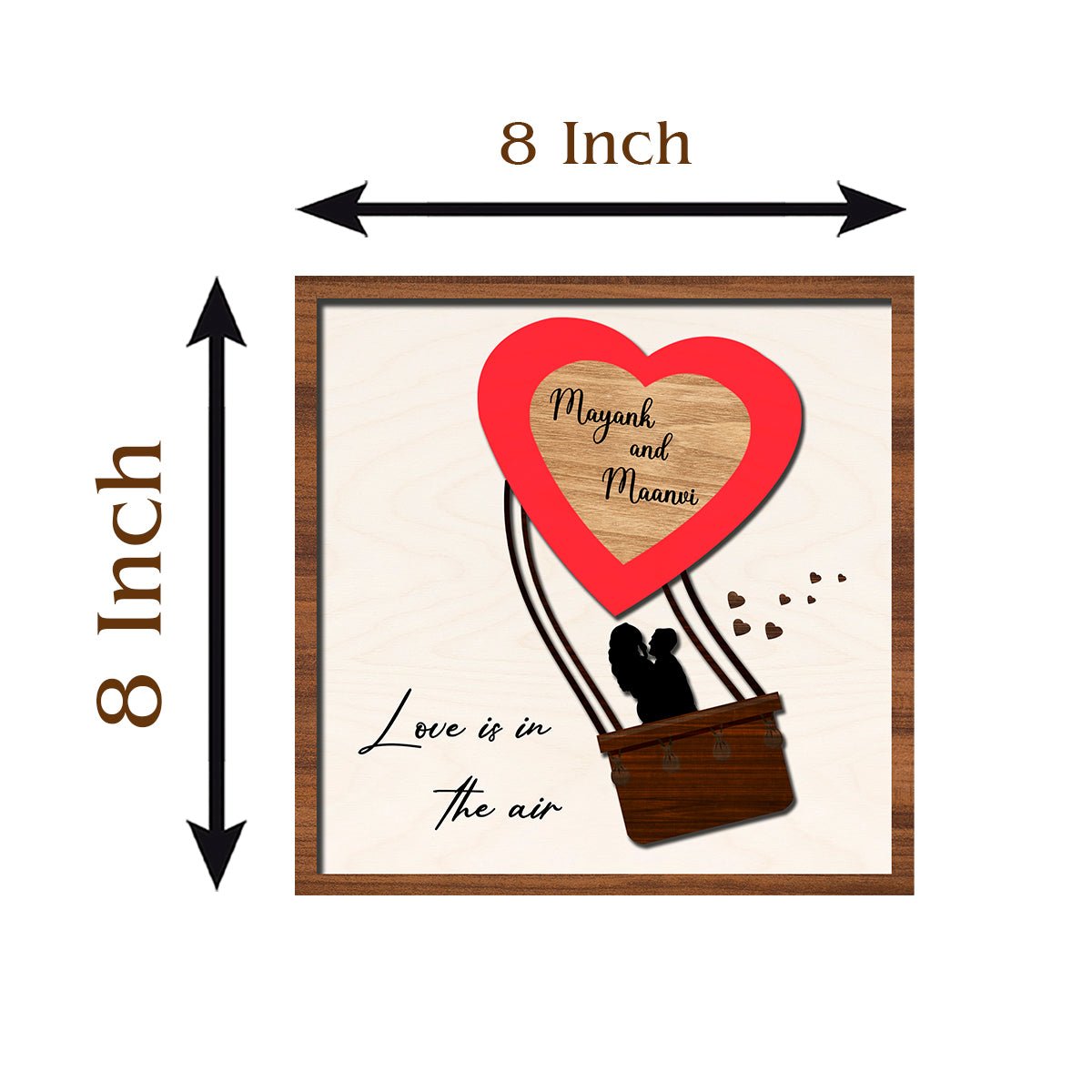 Couple Name Sign in Wood with Personalized Anniversary Design - Sblossom