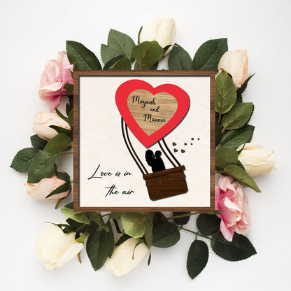 Couple Name Sign in Wood with Personalized Anniversary Design - Sblossom