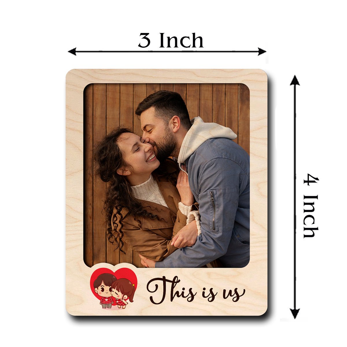 Couple Photo Magnet in Wood – This Is Us Polaroid Design - Sblossom