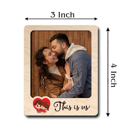 Couple Photo Magnet in Wood – This Is Us Polaroid Design - Sblossom