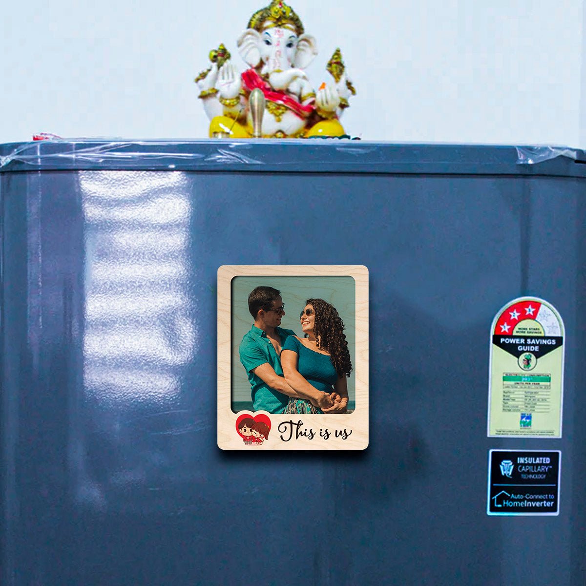 Couple Photo Magnet in Wood – This Is Us Polaroid Design - Sblossom