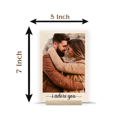 Couple Photo on Wood Print – Personalized Romantic Look - Sblossom