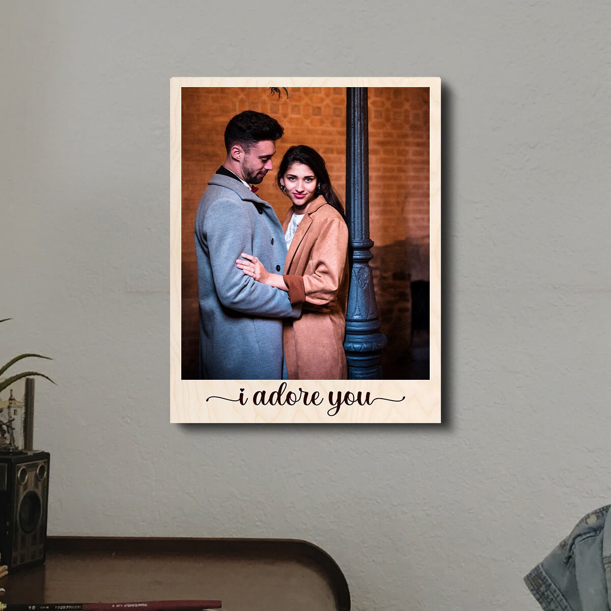 Couple Photo on Wood Print – Personalized Romantic Look - Sblossom