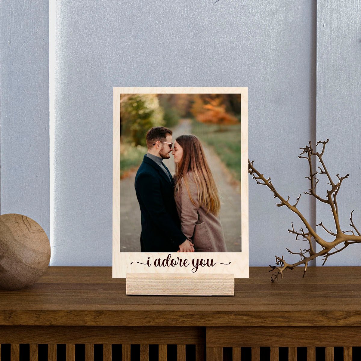 Couple Photo on Wood Print – Personalized Romantic Look - Sblossom