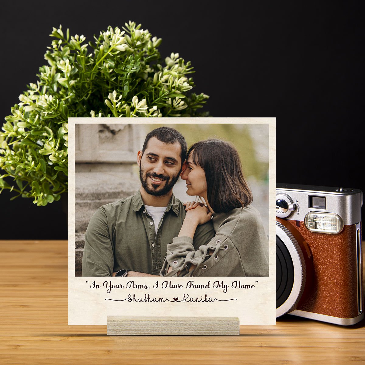 Couple Photo Print on Wood – Personalized Quote Keepsake - Sblossom