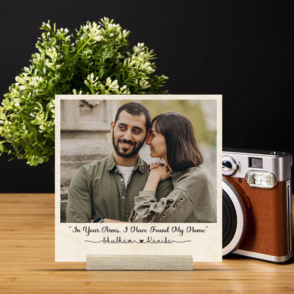 Couple Photo Print on Wood – Personalized Quote Keepsake - Sblossom