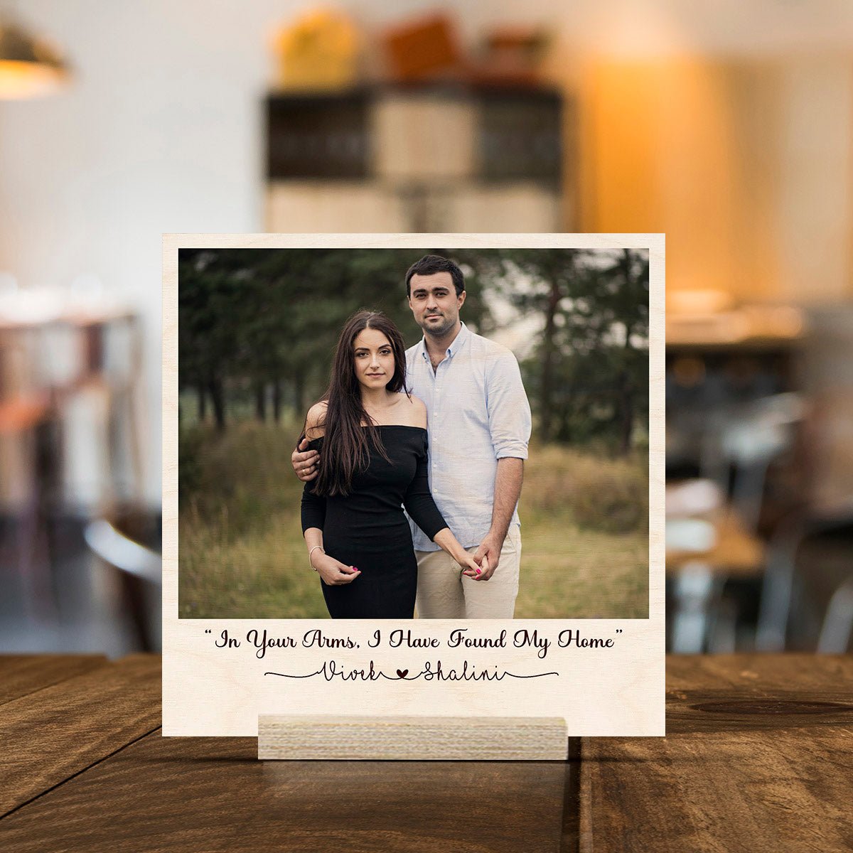 Couple Photo Print on Wood – Personalized Quote Keepsake - Sblossom